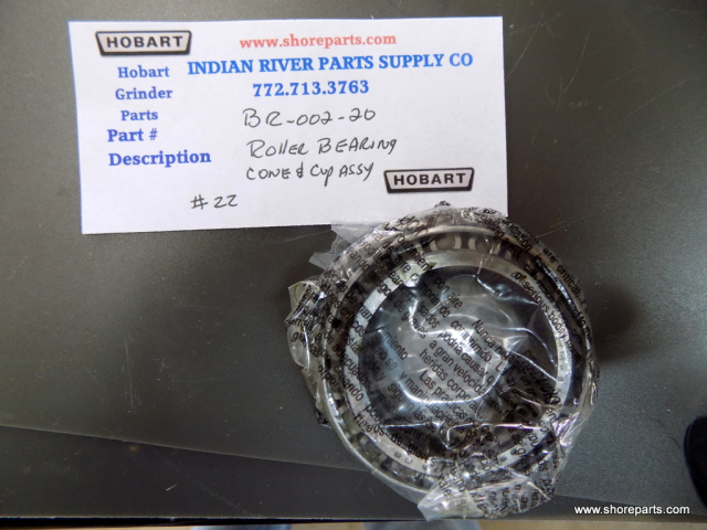 Hobart MG1532-MG2032 Mixer Grinder BR-002-20 Transmission Unit Roller Bearing Cone & Cup Assy Part #
